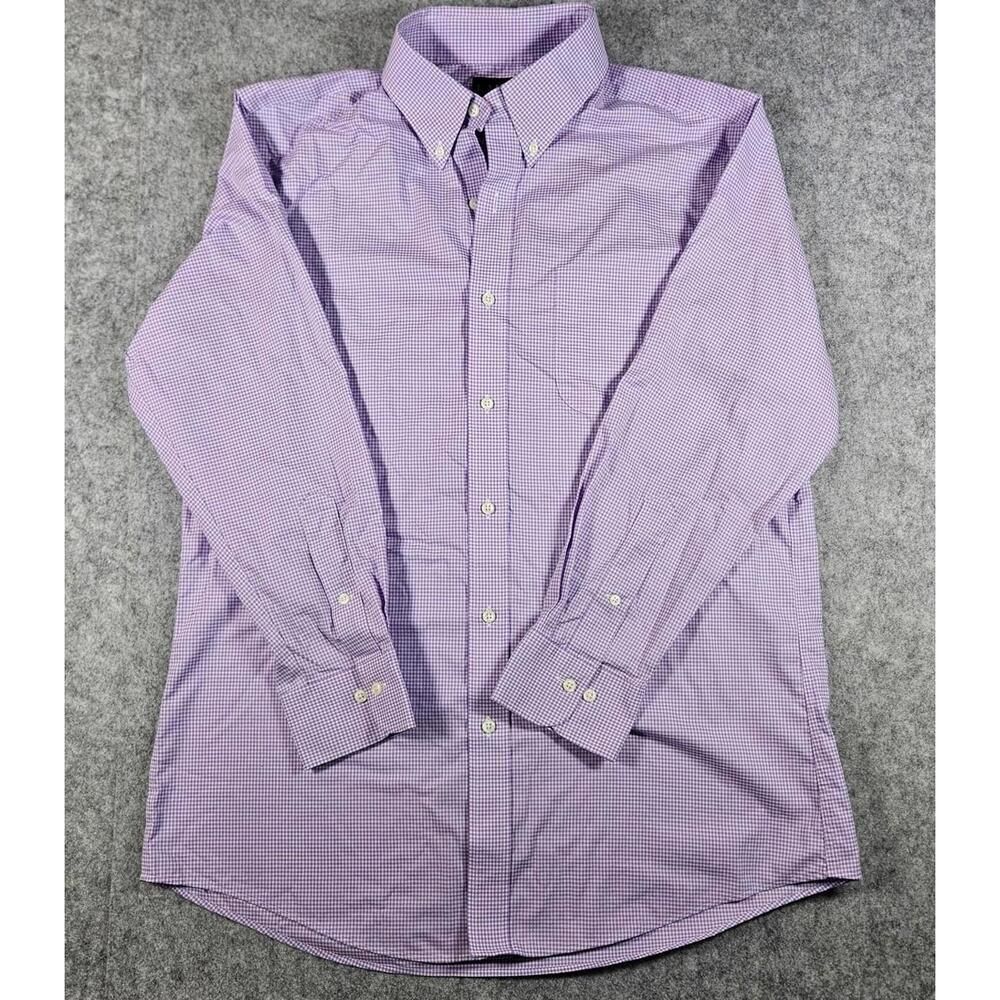 Lauren Ralph Lauren Mens Slim Fit Purple Check Dress Shirt 16.5 32/33 READ